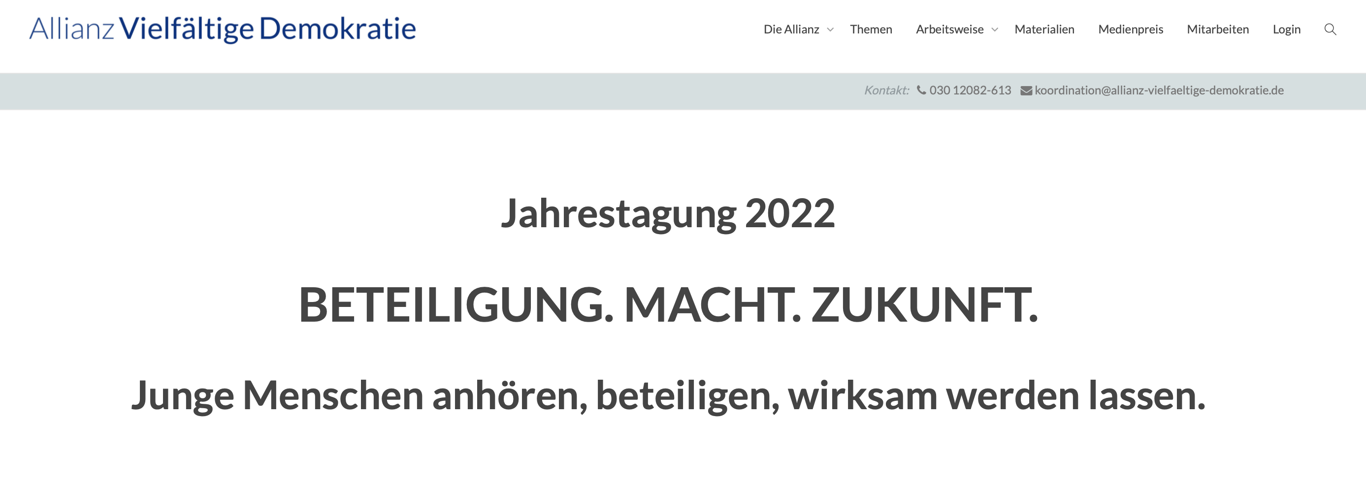 Allianz Vielfältige Demokratie:           23. und 24. Juni 2022.                       Tagung in Mainz.